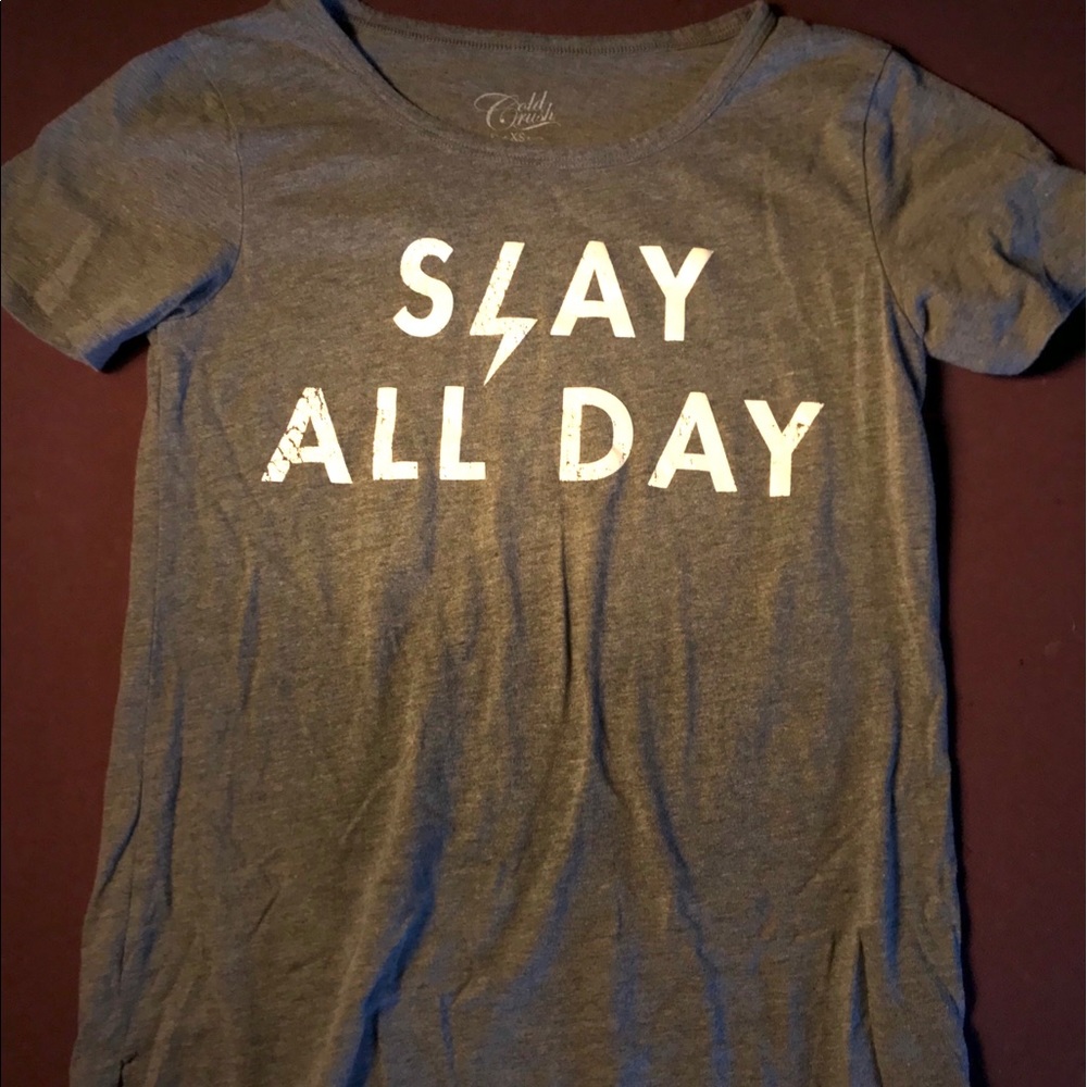 grey slay all day shirt